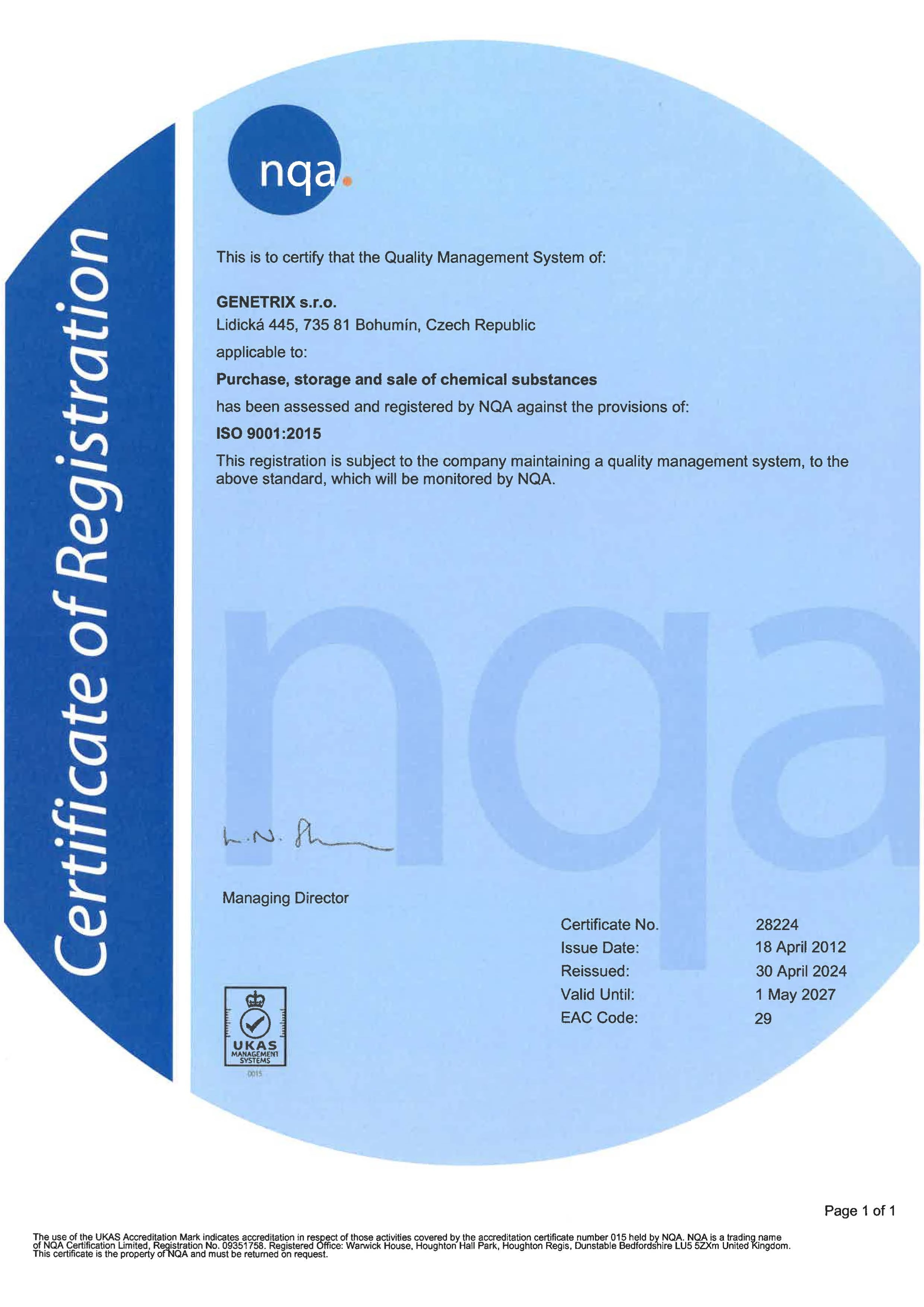 ISO 9001 : 2015